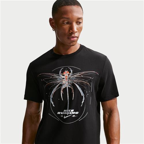 Nike Dri-FIT-løbe-T-shirt til mænd - sort