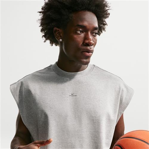 Ærmeløs Nike Standard Issue Dri-FIT Game Basketball-overdel til mænd - grå