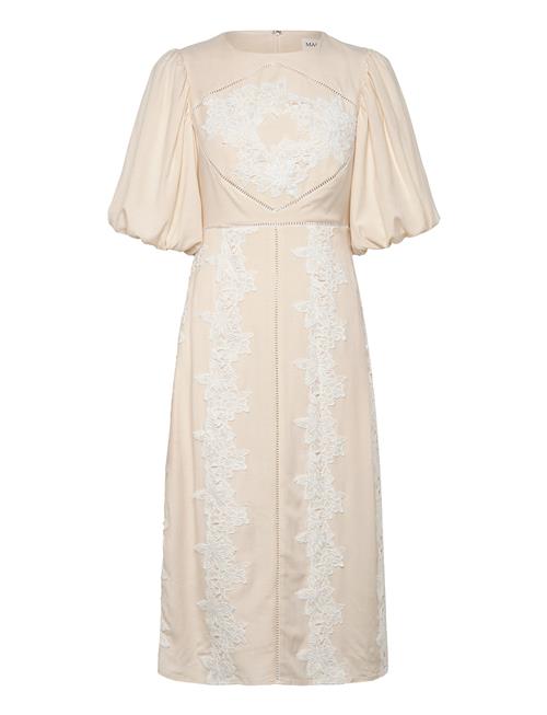 Malina | Rudy Embroidered Linen Midi Dress | L