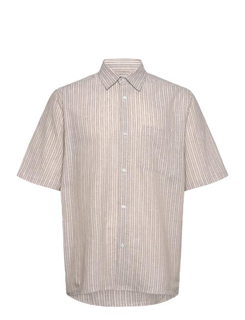 Mads Nørgaard | Cotton Linen Victor Stripe Shirt Ss | XXL
