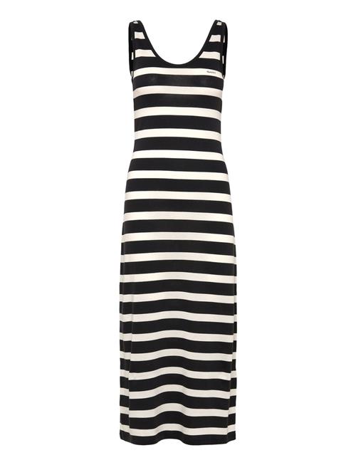 GANT | Striped Fluid Midi Jersey Dress | L