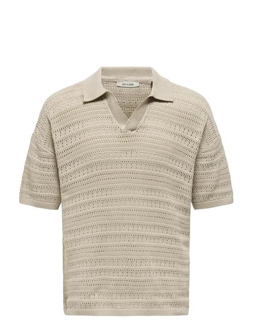 ONLY & SONS | Onsgrayson Ds 5 Chochet Polo Knit Noos | XXL