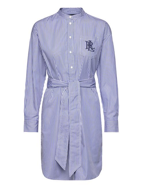 Lauren Ralph Lauren | Striped Belted Broadcloth Shirtdress | 38