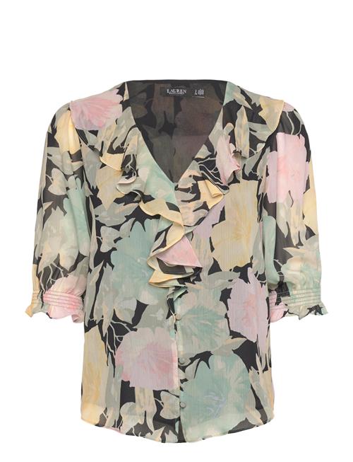 Lauren Ralph Lauren | Floral Georgette Ruffle-Trim Blouse | XS