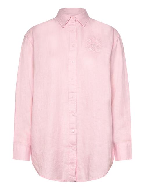 Lauren Ralph Lauren | Oversize Floral-Logo Linen Shirt | XL