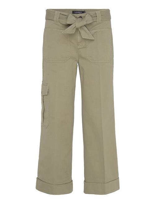 Lauren Ralph Lauren | Pleated Cotton Twill Wide-Leg Cargo Pant | 36