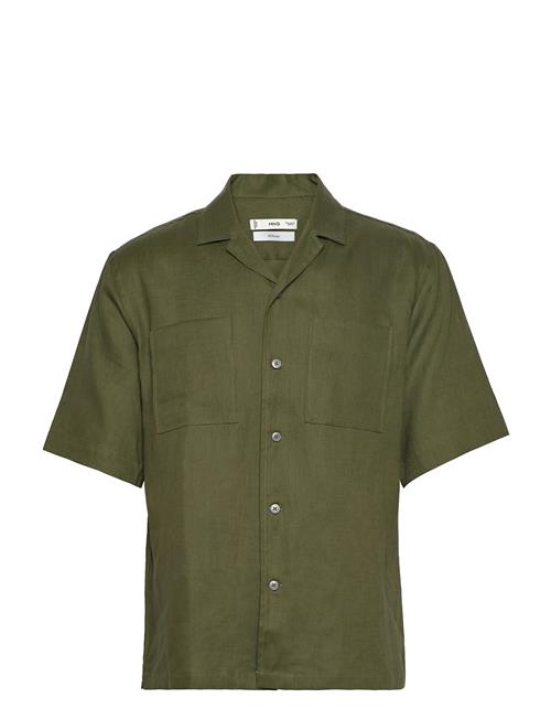 Mango | 100 Linen Bowling-Collar Shirt | S
