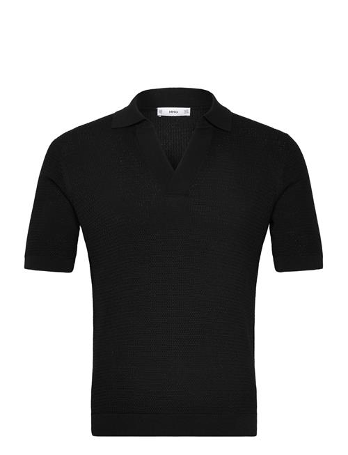 Mango | Structured Fine-Knit Polo Shirt | M