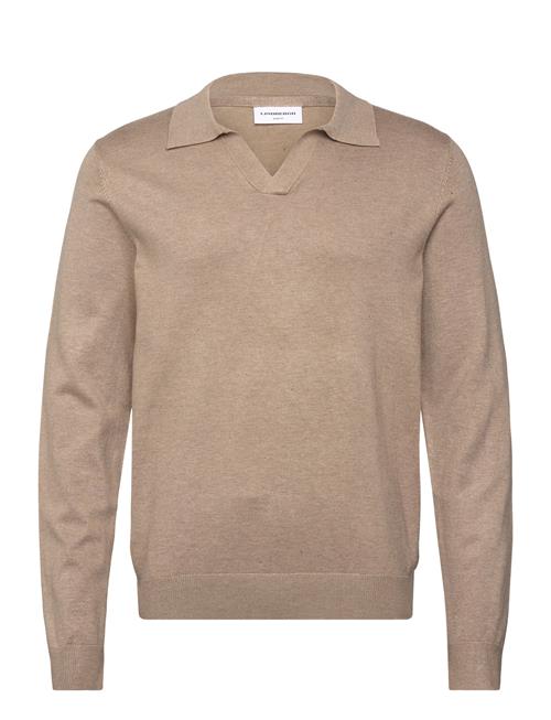 Lindbergh | Ecovero L/S V-Neck Polo | XXL