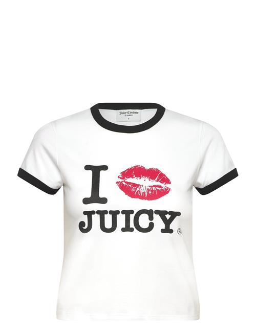 Juicy Couture | I ‘Kiss’ Jc Fitted Ringer Tee | M