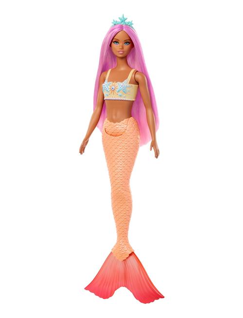 Barbie | A Touch Of Magic Mermaid Doll With Pink Hair, Soft Orange Tail And Headband Accessory | ONE SIZE