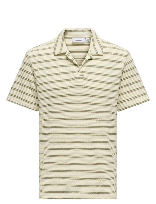 ONLY & SONS | Onsian Reg Stripe Struct Ss Resort Polo | M