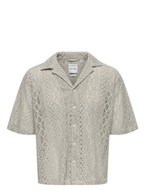 ONLY & SONS | Onsnovak Rlx Resort Ss Lace Shirt | L