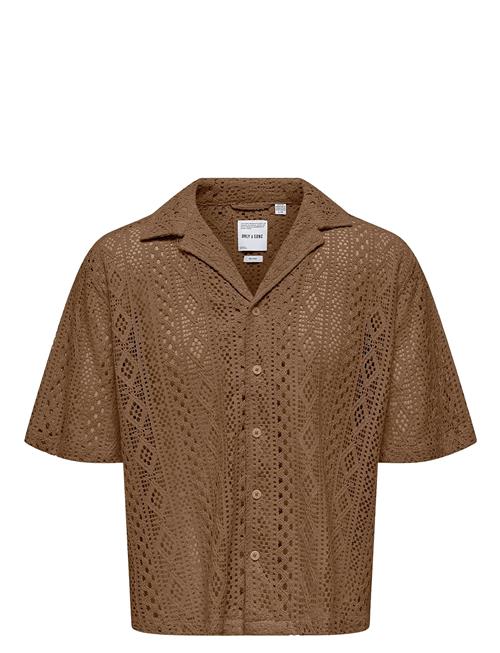 ONLY & SONS | Onsnovak Rlx Resort Ss Lace Shirt | L