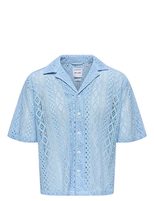 ONLY & SONS | Onsnovak Rlx Resort Ss Lace Shirt | L