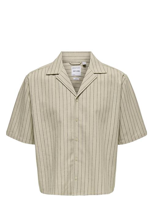 ONLY & SONS | Onsemilo Rlx Ss Linen Resort Shirt 0256 | M