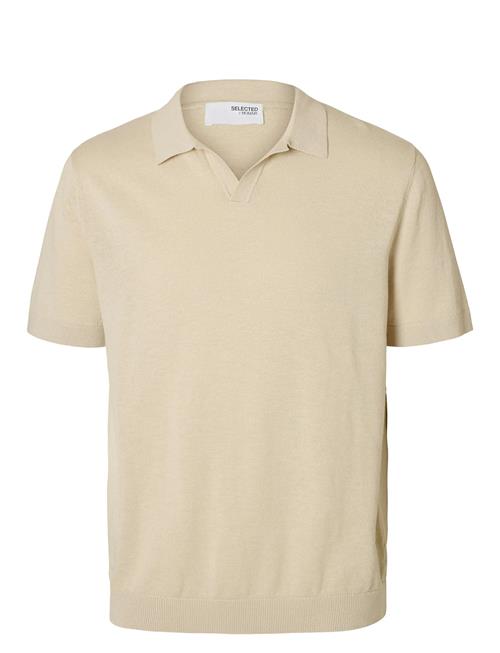 Selected | Slhmattis Ss Linen Blend Open Polo Noos | XXL