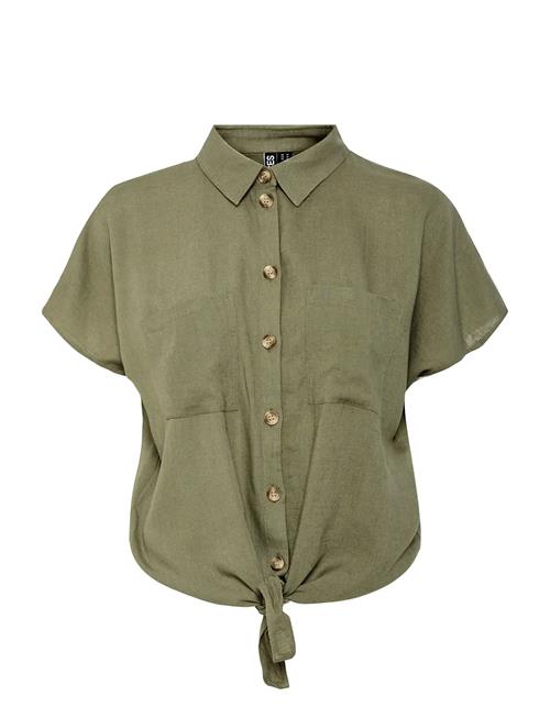 Pieces | Pcpia Linen Blend  Ss Tie Shirt Wvn Noos | XXL
