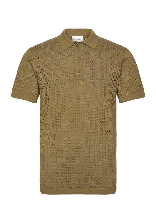 Lindbergh | Crochet Knitted S/S V-Neck Polo | M