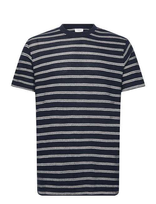 Lindbergh | Striped Structured O-Neck Tee S/S | XXL
