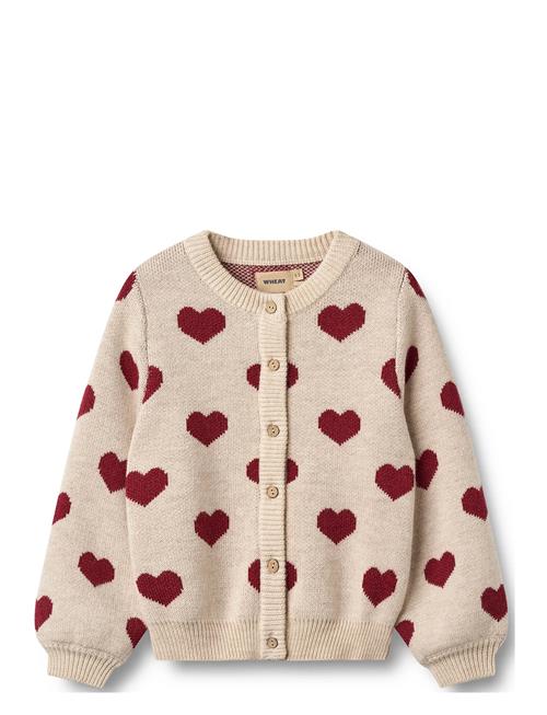 Wheat | Jacquard Cardigan Hearts | 104