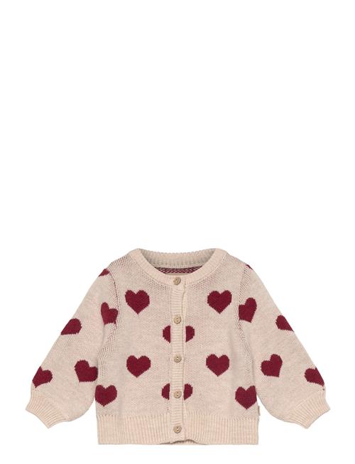 Wheat | Jacquard Cardigan Hearts | 86
