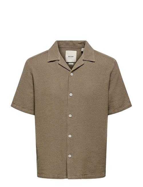 ONLY & SONS | Onsbertil Waffle Ss Resort Shirt | XXL