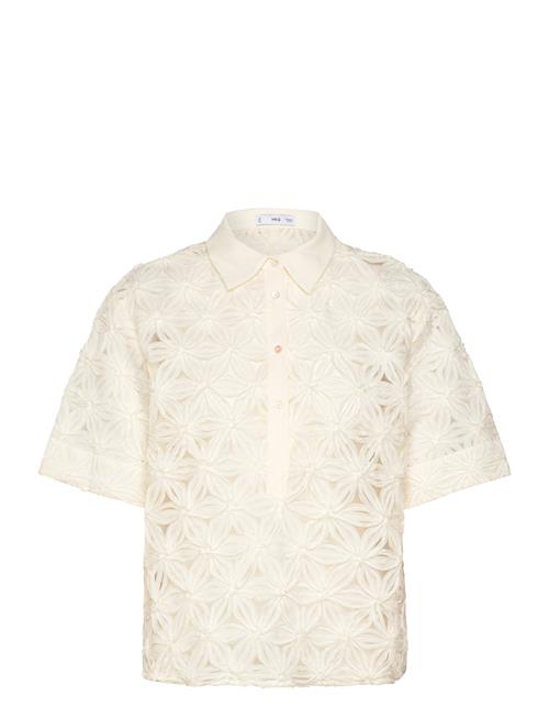 Mango | Openwork Floral Textured Shirt | XS