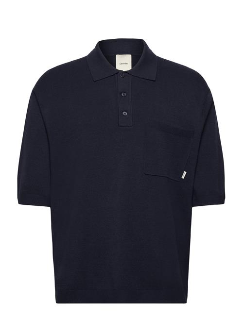 Calvin Klein | Ss Snowy Tech Knit Boxy Polo Swe | L