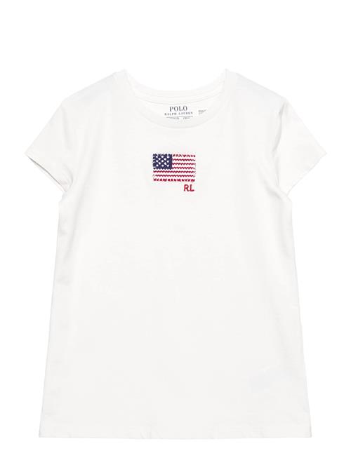 Ralph Lauren Kids | Flag-Appliqué Cotton Jersey Tee | 132-140