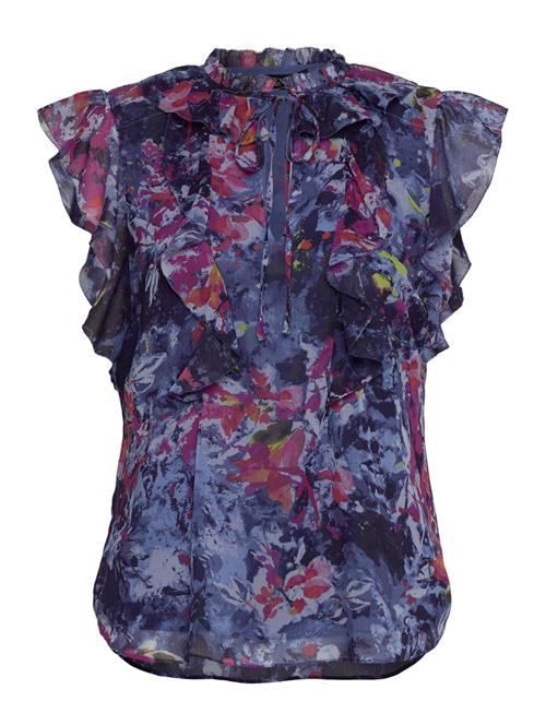 Lauren Ralph Lauren | Print Ruffle-Trim Georgette Blouse | XS