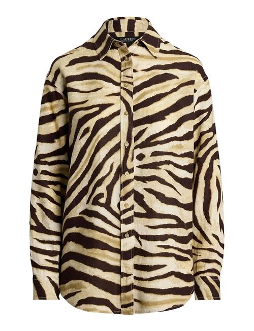 Lauren Ralph Lauren | Relaxed Fit Zebra-Print Linen Shirt | XS