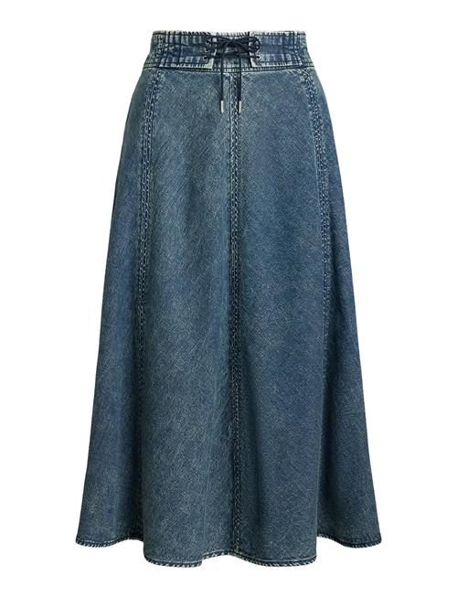 Lauren Ralph Lauren | Denim Drawcord Midi Skirt | 36