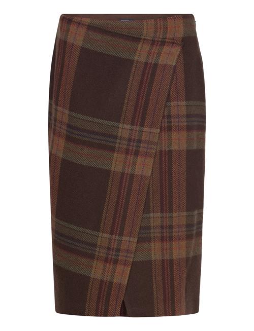 Polo Ralph Lauren | Plaid Tweed Wrap Skirt | 36