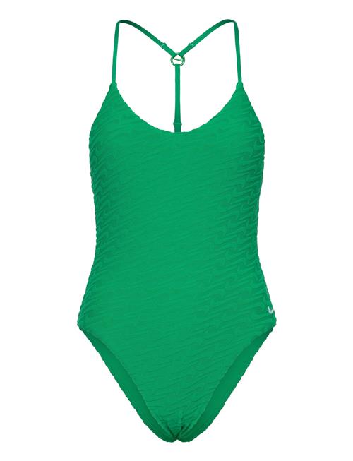 NIKE SWIM | Nike Swoosh Terry Towelling V Neck One Piece | L