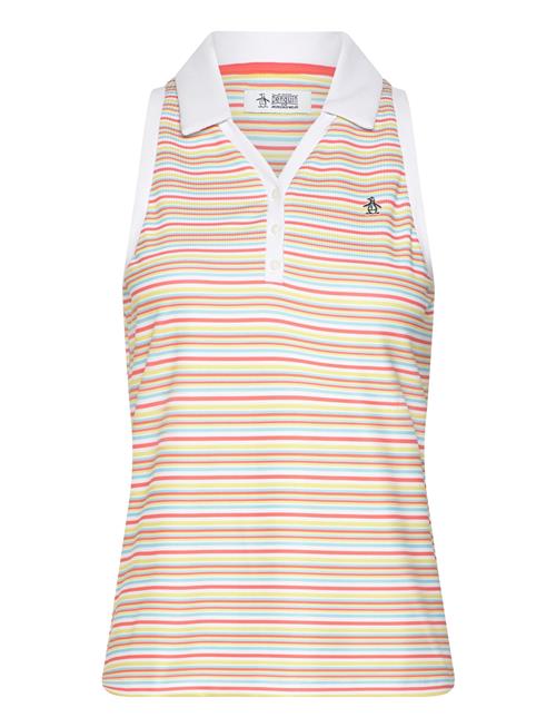 Original Penguin Golf | Ribbed Fine Line Stripe Sl Polo | S