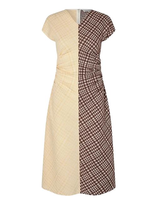 STINE GOYA | 2118 Checkered Jersey, Ruched Waist | XS