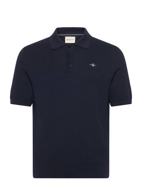 GANT | Textured Cotton Ss Polo | M