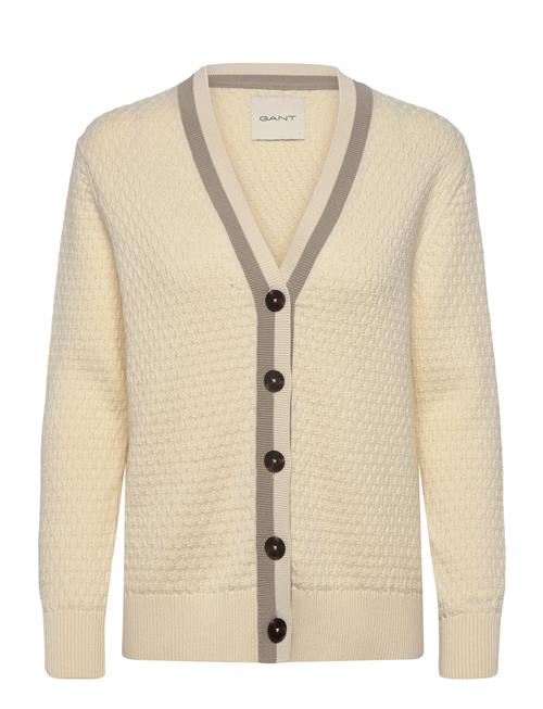 GANT | Cotton Contrast Textured Cardigan | L