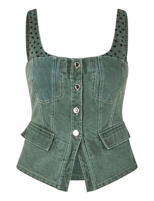 STINE GOYA | 2393 Denim, Scoopneck Pockets Vest | L