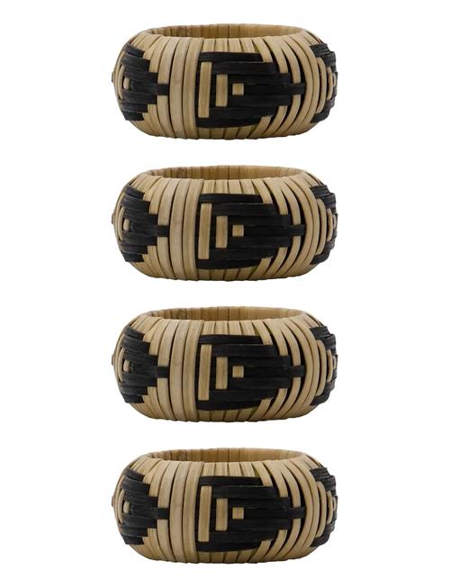 house doctor | Servietringe, Hdbam, Natur;Sort | 5.5X5.5X2.5CM