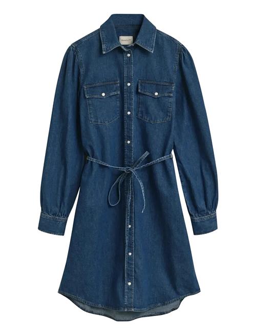 GANT | Puff Sleeve Denim Dress | 38