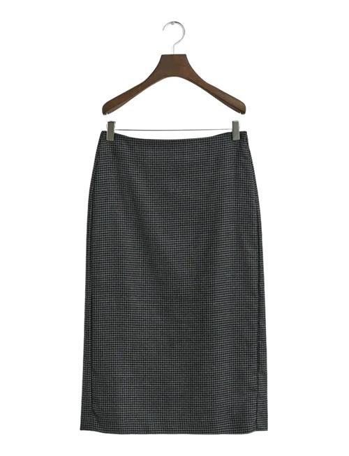 Gant | Midi Checked Wool Pencil Skirt | 38