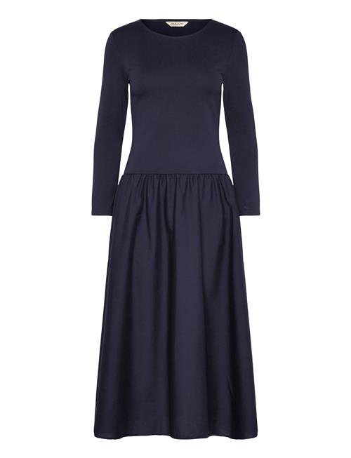 Gant | Midi Jersey Woven Combo Ls Dress | XS