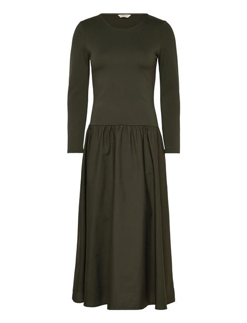 Gant | Midi Jersey Woven Combo Ls Dress | XL/XXL