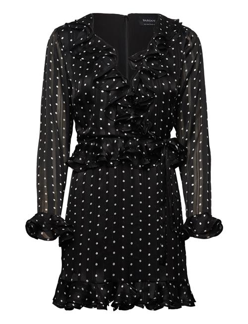 Bardot | Frill Detail Spot Mini Dress | 40