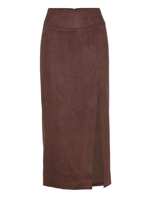Bardot | Dante Vegan Suede Midi Skirt | 36