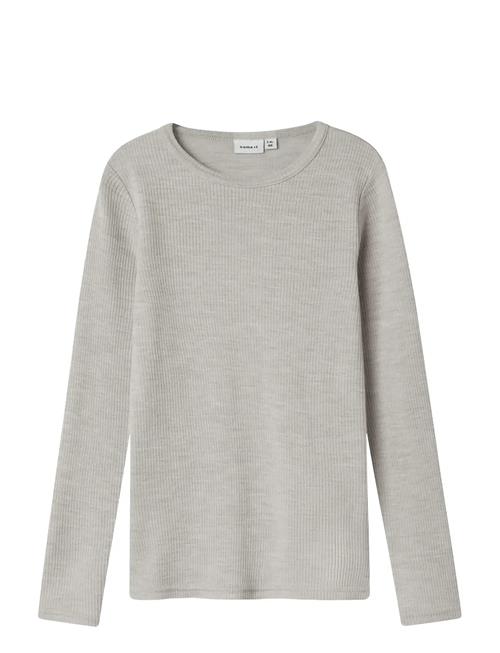name it | Nknwax Wool Rib Ls Top | 122-128