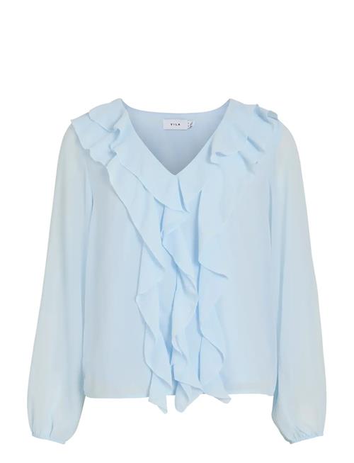 Vila | Viane L/S V-Neck Frill Top - Noos | 36