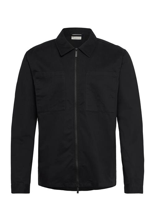 Knowledge Cotton Apparel | Twill Zip Overshirt | L